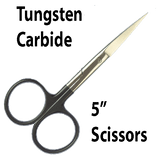 Tungsten Carbide 5" Fly Tying Scissors